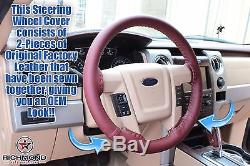2013-2014 Ford F-150 King Ranch Leather Steering Wheel Cover withNeedle & Thread