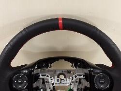 2013 Honda Civic Si Steering Wheel with Red Stripe Vinyl Cover OEM LKQ