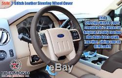 2015 Ford F250 F350 6.7L Turbo Diesel -King Ranch Leather Steering Wheel Cover