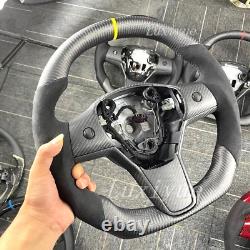 2016-2021 Tesla Model 3 & Y MATTE Carbon Fiber Alcantara Steering Wheel +cover