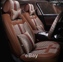 2017new PU Leather Car Seat Cushion For All Car + steering wheel cover