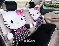 2020 New Hello Kitty Car Seat Covers Steering Wheel Cover Head restraint