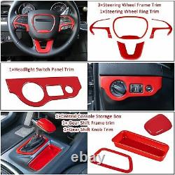 20PCS Red Full Set Interior Decoration Trim Kit for Dodge Charger 2015-2021