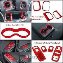 20PCS Red Full Set Interior Decoration Trim Kit for Dodge Charger 2015-2021