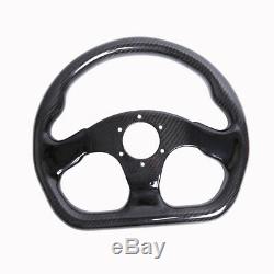 300MM Racing Steering Wheel Cover Carbon Fiber 6 Holes Universal Semicircle