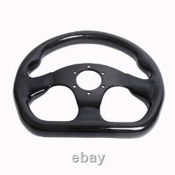 320MM Racing Car Steering Wheel Cover Carbon Fiber 6 Holes Universal Semicircle