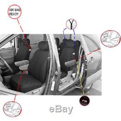 34pc Seat Covers Split Bench Steering Wheel Cover All Weather Floor Mats for Van