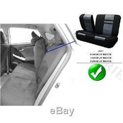 34pc Seat Covers Split Bench Steering Wheel Cover All Weather Floor Mats for Van