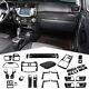 35Pcs Dash Gear Steering Wheel Cover Decor Trim Bezels Kit for 4Runner 2010-2019