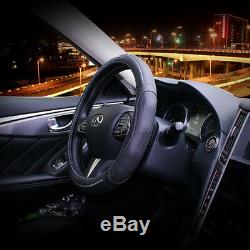38CM Black Car Steering Wheel Cover Frame for Infiniti Q50 Q50L Q70 QX50/70/80