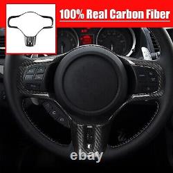3K Dry Carbon Fiber Steering Wheel Cover For Mitsubishi Lancer EVO X 10th 08-16