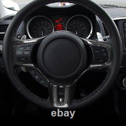 3K Dry Carbon Fiber Steering Wheel Cover For Mitsubishi Lancer EVO X 10th 08-16