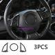 3PCS ABS Interior Steering Wheel Cover Trim For Chevrolet Camaro 2017 2018