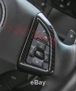 3x Carbon Fiber Interior Steering Wheel Cover for Chevrolet Camaro 2016 2017