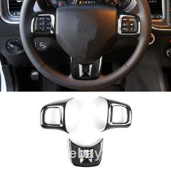 3x Wet Carbon Fiber Steering Wheel Cover Trim for Dodge Charger Durango 2009-14