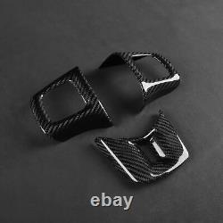 3x Wet Carbon Fiber Steering Wheel Cover Trim for Dodge Charger Durango 2009-14