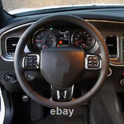 3x Wet Carbon Fiber Steering Wheel Cover Trim for Dodge Charger Durango 2009-14