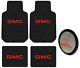 4PC Universal Front & Rear Floor Mats & GMC Steering Wheel Cover New Free Ship