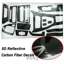 5D Reflective Carbon Fiber Car Trim Interior Decal For BMW 320i 325i 328i E90