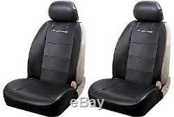 5 PC Dodge Elite Seat Covers & Steering Wheel Cover Synth Leather Fast Shipping
