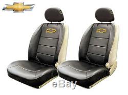 5 Pc Chevrolet Chevy Elite Seat Covers & Steering Wheel Cover Synthetic Leather