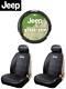 5 Pc Jeep Elite Mopar Seat Covers & Steering Wheel Cover Synth Leather