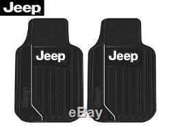 5 Pc Jeep Mopar Elite Front/Rear Rubber Floor Mats With Steering Wheel Cover