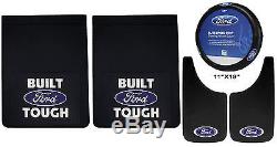 5 Piece Ford Mud Flaps Steering Wheel Cover Set