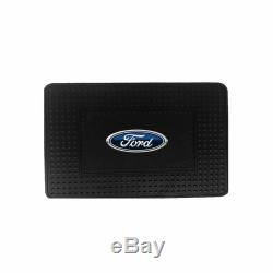5pc Ford Elite Black Heavy Duty Rubber Floor Mats Cargo Steering Wheel Cover New