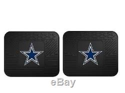 5pcs Set NFL Dallas Cowboys Car Truck Rubber Floor Mats and Steering Wheel Cover