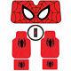 6 pc Marvel Spiderman Rubber Mats Steering Wheel Cover & Sun Shade Set Universal