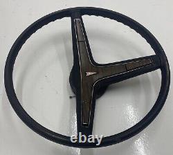 70-74 Pontiac B Body Steering Wheel Wood Grain Horn Button Cap Trim Column Cover