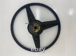 70-74 Pontiac B Body Steering Wheel Wood Grain Horn Button Cap Trim Column Cover