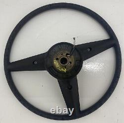 70-74 Pontiac B Body Steering Wheel Wood Grain Horn Button Cap Trim Column Cover