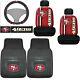 7pc NFL San Francisco 49ers Car Seat Covers Floor Mats Steering Wheel Cover Set