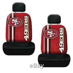 7pc NFL San Francisco 49ers Car Seat Covers Floor Mats Steering Wheel Cover Set