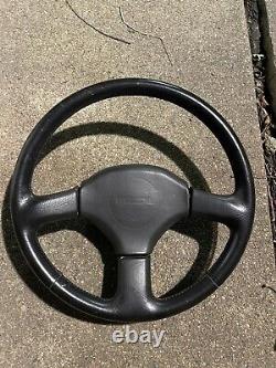 86-91 Mazda RX7 Leather Wrapped Steering Wheel & Horn Cover Stock Factory OEM