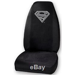 8pc Superman Car Seat Covers Floor Mats and Steering Wheel Cover Set + Gift
