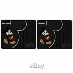 8pcs Disney Mickey Mouse Car Truck Front Rear Floor Mats Steering Wheel Cover