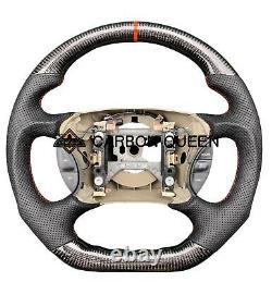 94-04 YEARS Ford Mustang GT CARBON FIBER STEERING WHEEL With BK LEATHER RED RING