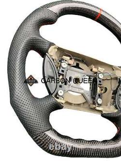94-04 YEARS Ford Mustang GT CARBON FIBER STEERING WHEEL With BK LEATHER RED RING