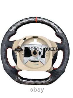 94-04 YEARS Ford Mustang GT CARBON FIBER STEERING WHEEL With BK LEATHER RED RING