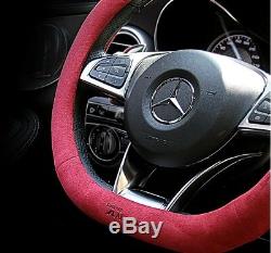 ALCANTARA Car Steering Wheel Cover 100% Original Italy Fabric 3-Colors