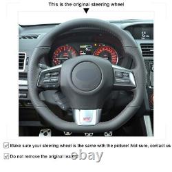 Alcantara Black Car Steering Wheel Cover Holster for Subaru WRX STI Levorg STI
