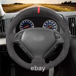 Alcantara Black Car Steering Wheel Cover for Infiniti G G25 G35 G37 EX EX35 EX37