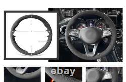 Alcantara Black Steering Wheel Cover for Mercedes Benz W176 W246 W205 C117 C218