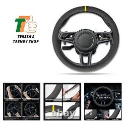 Alcantara Car Steering Wheel Cover, Anti-Slip, Comfortable Grip, Breathable