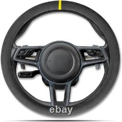 Alcantara Car Steering Wheel Cover, Anti-Slip, Comfortable Grip, Breathable