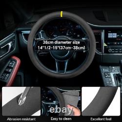 Alcantara Car Steering Wheel Cover, Anti-Slip, Comfortable Grip, Breathable