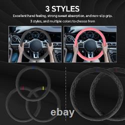Alcantara Car Steering Wheel Cover, Anti-Slip, Comfortable Grip, Breathable